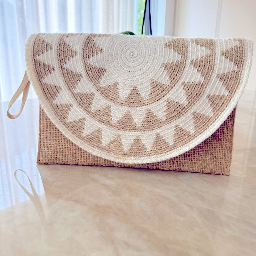 Handmade Wayuu Clutch Wristlet Bag Envelope Style